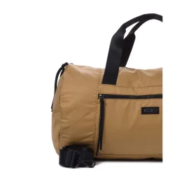 Bolsa de gimnasio puffy grande color ocre