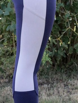 Damen Reit-Leggings VAJANA, navy/lightgrey 36