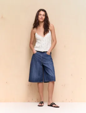 Top punto de mujer tirantes tipo crochet - Easy Wear - FashionsVida