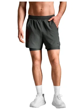 Aero Mesh 2in1 5´´ Shorts Jupiter / Black Reflective M Men - 2XU - FashionsVida