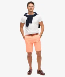 Superdry Herren Vintage International Chino Shorts Schmale Passform Pink - Größe: 32