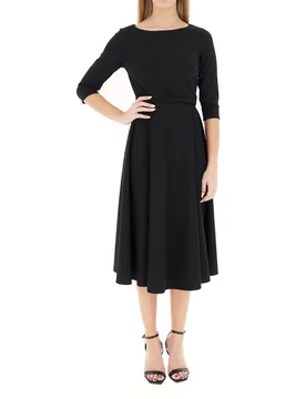 Abito midi svasato NERO S - Rinascimento - FashionsVida