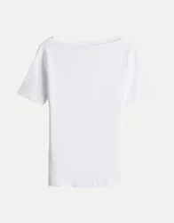 T-Shirt aus Rippjersey Klenja Weiß 38