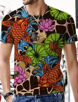 Fish Men's Short Sleeve Crew Neck T-shirt Summer Outdoor Special Casual Comfort Tops Harajuku Oversized Summer Woman - Aliexpress - FashionsVida