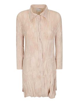 Gongdid Vestito a camicia ondulato