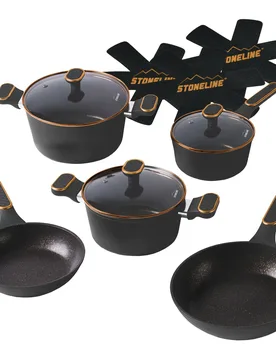 ® Kochgeschirr-Set 11-teilig 18/20/24 Roségold mit Deckeln - STONELINE - FashionsVida