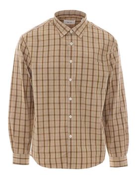 Nn.07 Camicia Deon Marrone E Beige