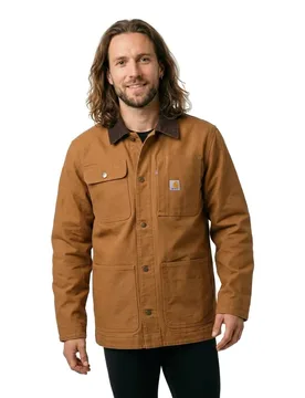 Veste Duck Loose Fit Chore ® Brown L - Carhartt - FashionsVida