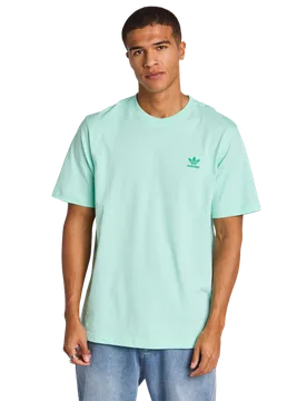 Essentials Herren T-Shirts - Grün - Größe S - Baumwoll-Jersey Green S - Adidas - FashionsVida
