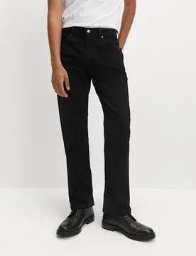 Bootcut Fit Stretch Jeans Black/Black male - M&S - FashionsVida