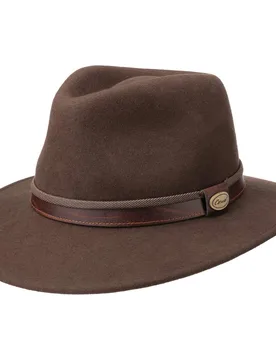 Topo Traveller Wool Felt Hat by - brown - Size: 58 cm - Lierys - FashionsVida