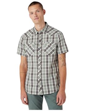 Camicia manica corta verde W5H8T4100
