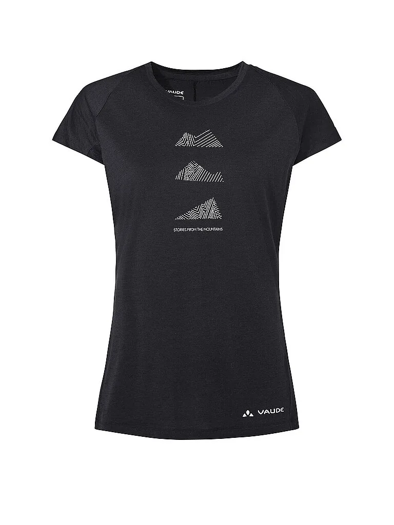 Damen Funktinosshirt Tekoa Wool schwarz 36 W - VAUDE - FashionsVida