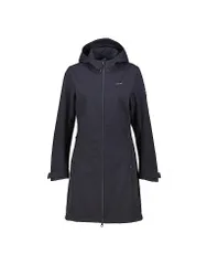 Manteau softshell bordeaux à capuche bleu marine 38