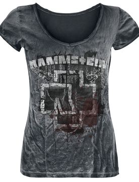 T-Shirt - In Ketten - XXL bis 4XL - für Damen - Größe XXL - dunkelgrau - Lizenziertes Merchandise! - Frauen - female