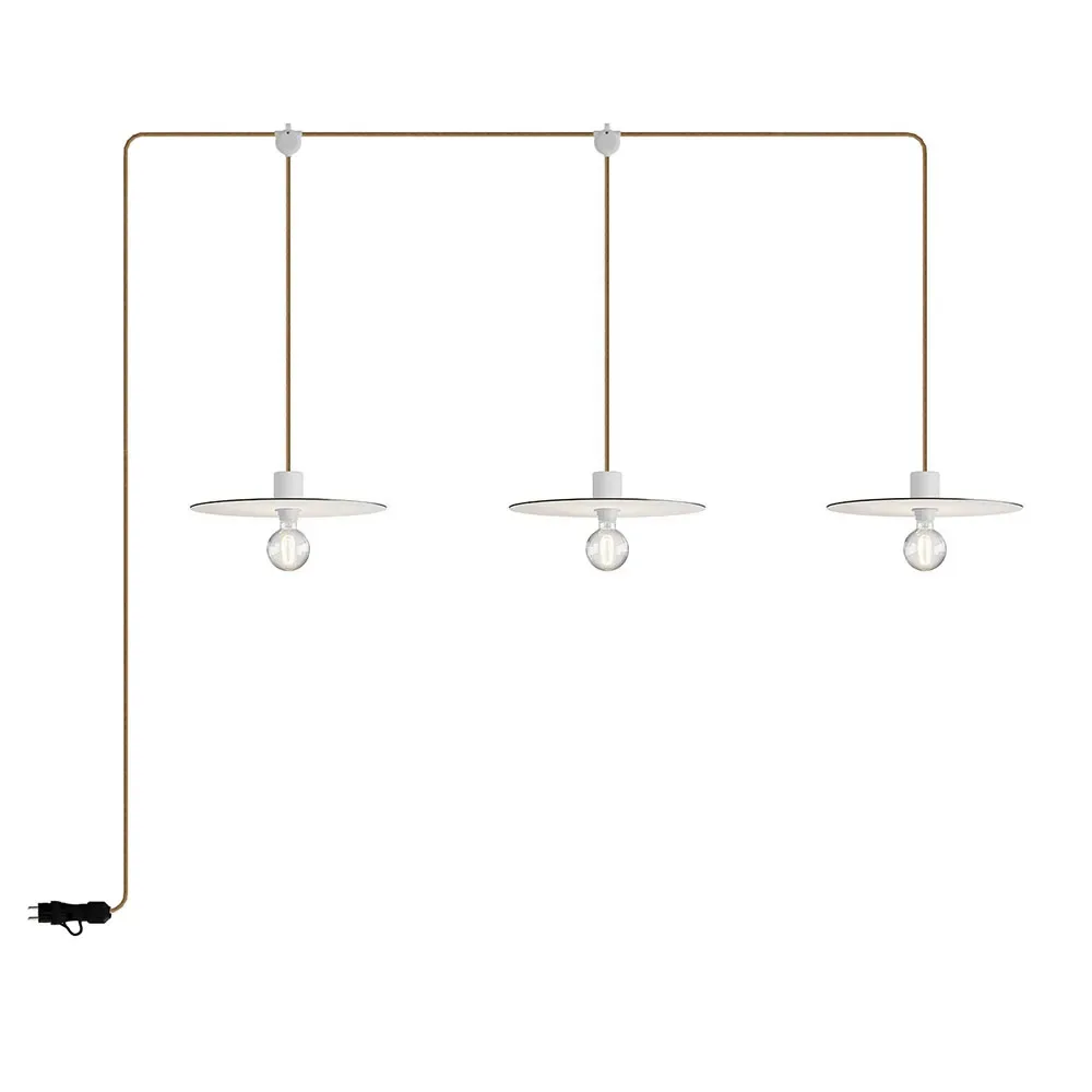 Cables Lampe E-snake Eiva 3 Lumières Avec Abat-jours White One Size - Creative - FashionsVida