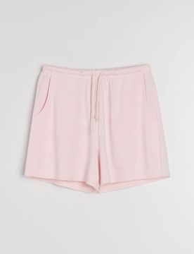 Short in maglia di misto cotone - rosa pastello