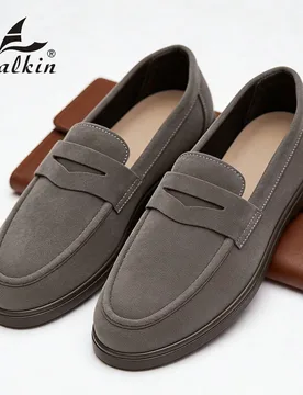 Mocasines tipo slip-on de diseñador de moda clásica para hombres, zapatos casuales de ante sintético de unicolor para hombres, sensación de lujo a - Shein - FashionsVida
