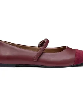 Women's 'Sigrid' Chic Mary Janes in Maroon Size: 4 - Maroon - Size: 4 - Hotter - FashionsVida