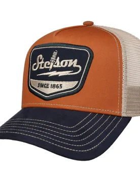 Spark Plug Trucker Cap by - navy - Size: One Size - Stetson - FashionsVida