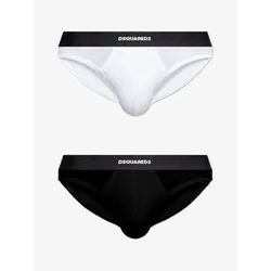 Dsquared Slips Dcx200070 - Twin 2pack Brief-010 Black/white Eu Xxl;Eu S