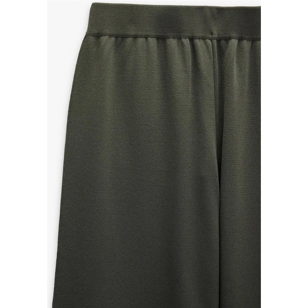 Pantalones rectos de mujer con cintura elástica en liso - Parfois - FashionsVida