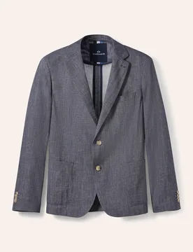 Leinensakko, Regular Fit#noch offen: Größenlauf, Farbe Blau, 27, kühlender Leinenmix knitterarm Herren - Walbusch - FashionsVida