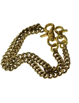 Fine brass wallet jean trousers motorcycle keychians Italian 9mm flat cuban link chain lobster claw clasp snap hook FOB EDC - Aliexpress - FashionsVida
