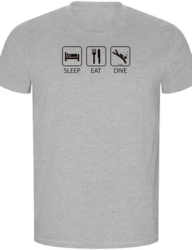 Maglietta A Maniche Corte Sleep Eat And Dive Eco