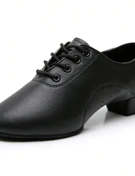 Zapatos de baile latino modernos para hombres, zapatos de baile de salón, zapatos de práctica interior, zapatos negros para maestros - Shein - FashionsVida