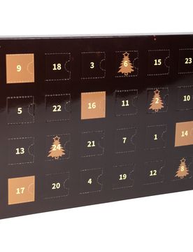 Adventskalender „Edelsteinzauber“ silber mehrfarbig