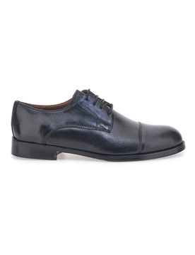 Scarpe Stringate Nere Con Lacci In Vera Pelle 331 41