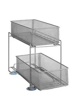 Schubladenregal Gioma Silber 2 Etagen - WENKO - FashionsVida