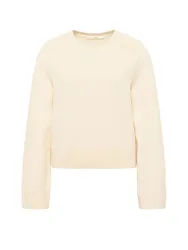 Jersey corte cropped crema 44