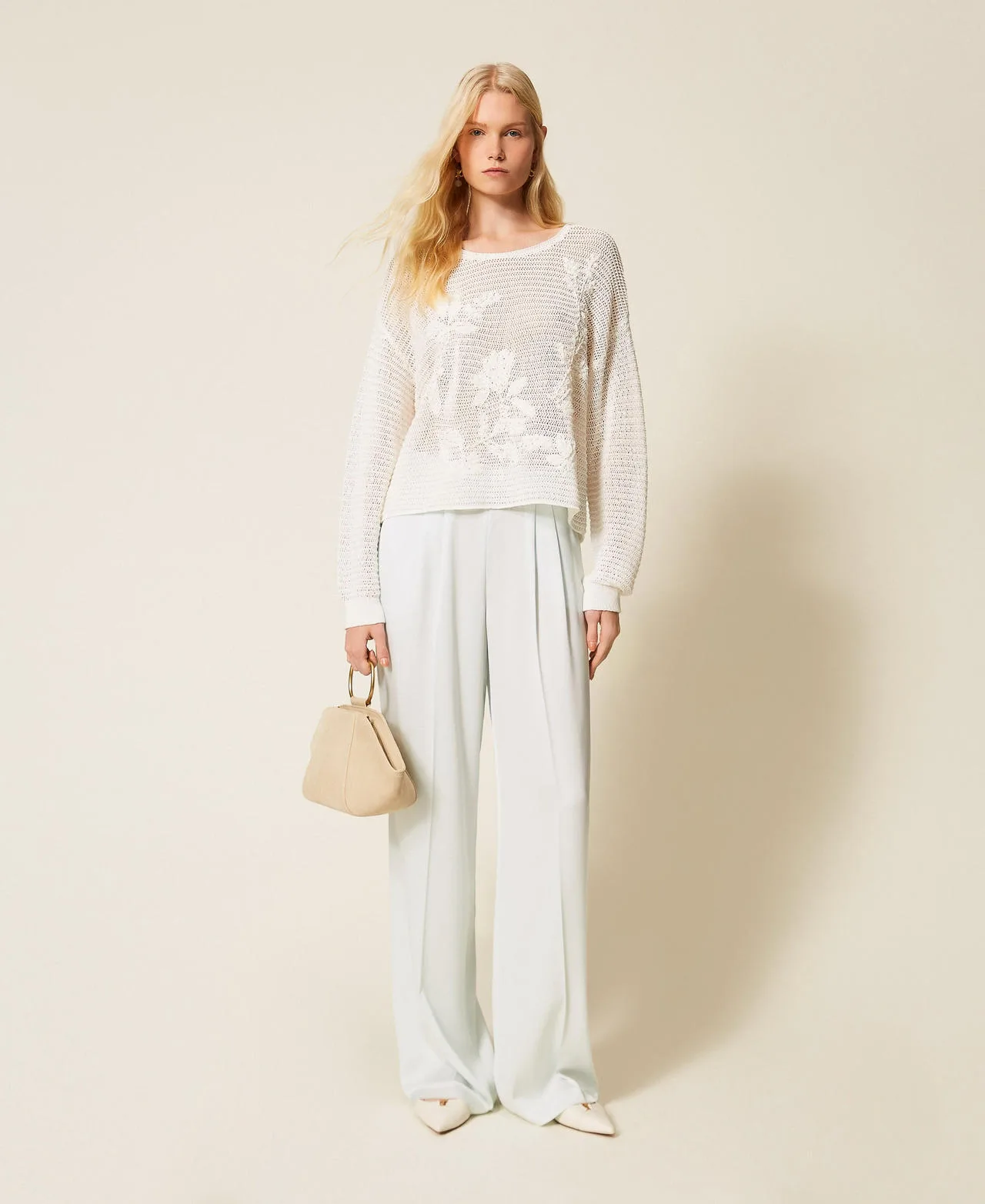 Twinset Pantalon ample en satin - TWINSET - FashionsVida