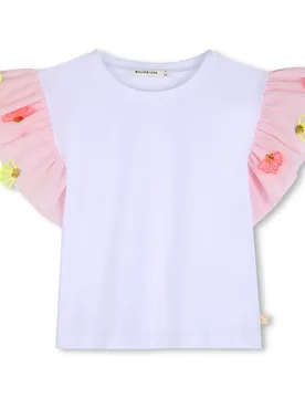 T-shirt à Manches Courtes U21937 White 10 Années Fille - Billieblush - FashionsVida
