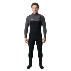 Combinaison En Néoprène à Manches Longues Avec Fermeture éclair Sur La Poitrine One Free-flex 3/2 Mm Balck / Grey M