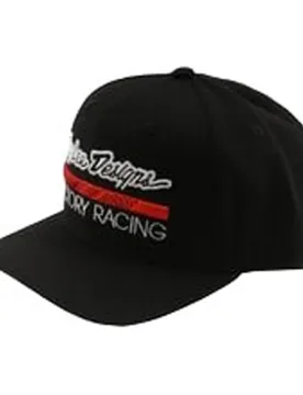 Troy Designs Cappellino Con Visiera Factory Racing Curved Bill Black / Red - Lee - FashionsVida