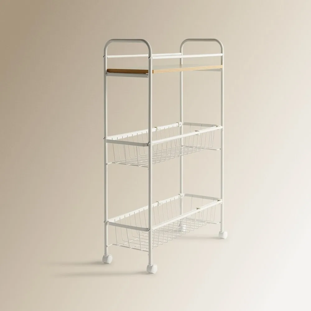 Carrito multiusos con estante de madera - El Corte Inglés - FashionsVida