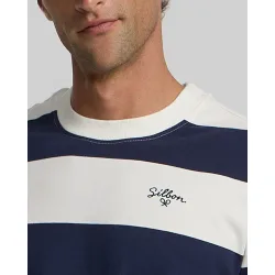 Camiseta special fit raya ancha marino de hombre