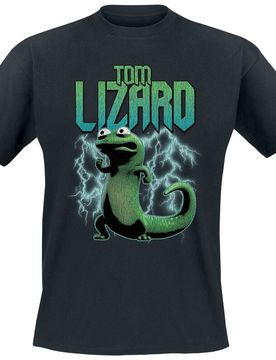 Disney T-Shirt - Tom Lizard - Lightning - M bis 3XL - für Männer - Größe XL - schwarz - Lizenzierter Fanartikel - Männer - male