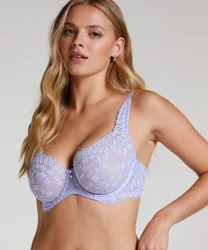 Womens Daisy Non-Padded Underwired Bra - Purple Polyamide - Size 38f