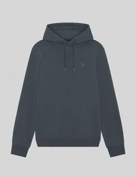 Mens Superfine Cotton Loopback Hoodie - Grey - Size X-Small - Lyle & Scott - FashionsVida