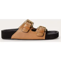 Sandalias planas Lennyo de piel
