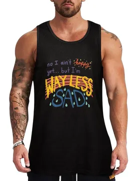 AJR Way Less Sad Lyrics Tank Top Retro Graphic Tank Top Vintage Print Sleeveless Shirt - Aliexpress - FashionsVida