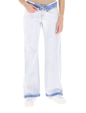 Jeans wide leg AZZURRO CHIARO 28