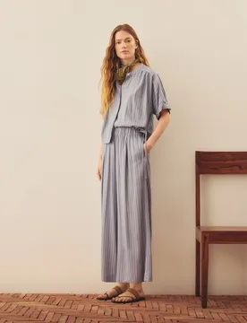 Pantalón pijamero de mujer con rayas - Southern Cotton - FashionsVida