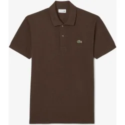 Polo de hombre jaspeado de corte clásico de manga corta