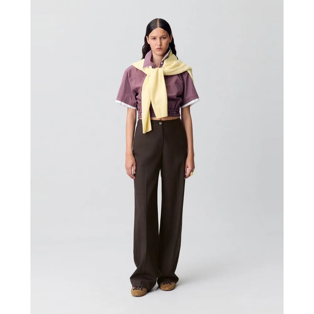 Pantalón de mujer recto de lana - CLAUDIE PIERLOT - FashionsVida