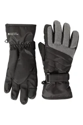 Glide Womens Waterproof Ski Gloves - Black - Black - Size: XS